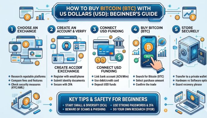 How to Buy Bitcoin (BTC) with US Dollars (USD)