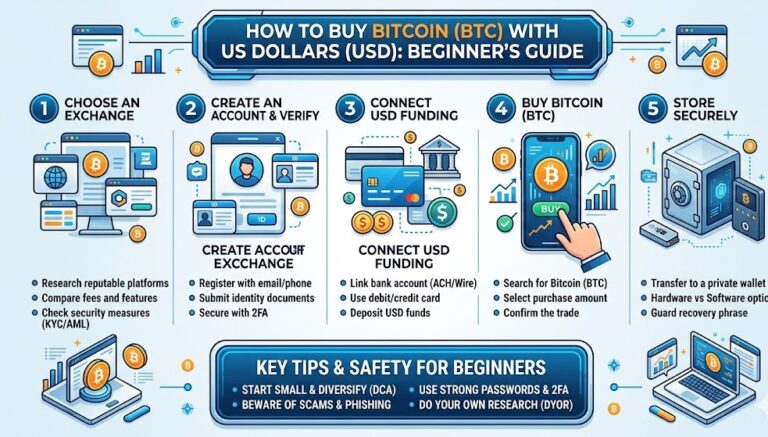How to Buy Bitcoin (BTC) with US Dollars (USD)